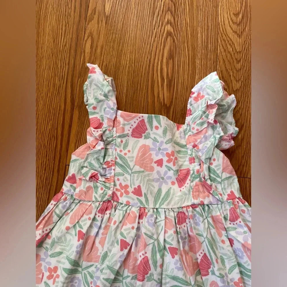 floral print ruffle babygirl dress - Picture 2 of 8